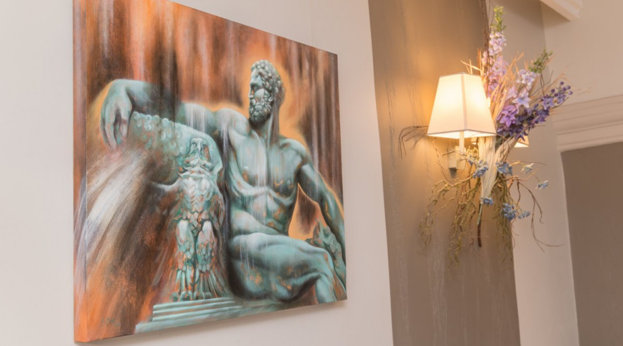 Quadro dedicato alla Fontana Angelica al Ristorante Solferino